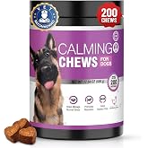 Calming Chews for Dogs 200pc Dog Calming Treat and Bites with Melatonin - Anxiety and Stress Relief Treats for Dogs Puppy Sleep Aid Calm Dog with Noise,Thunder,Barking,Separation,Chewing