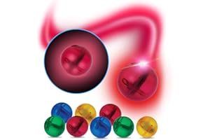 PicassoTiles Motion Activated Marbles 8pc LED Light-Up Glow in The Dark Translucent Balls for Marble Run Race Racetrack Maze Magnetic Construction Magnet Tiles Building Block STEM Education Kids Toys