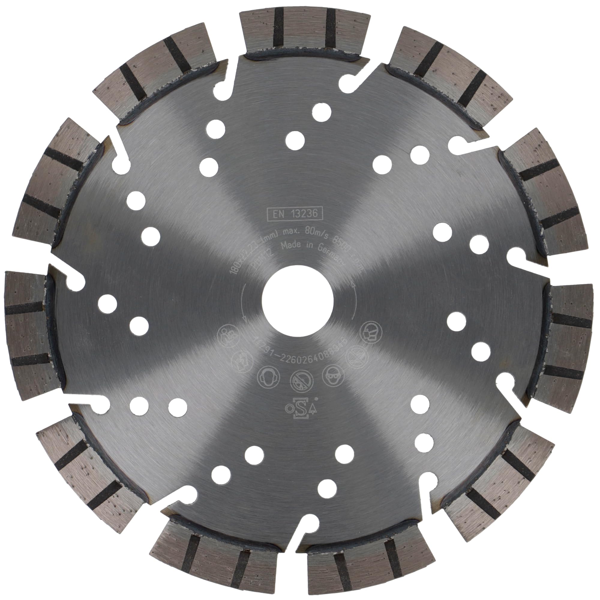 PRODIAMANT professional diamond cutting disc concrete granite Oxx 180 mm 7 inch x 22.2 mm Made in Germany laser welded
