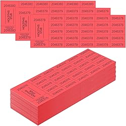 Kosiz 504 Sheets 25 Bid Raffle Ticket with