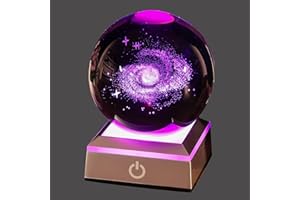 YANZXU 3D Solar System Crystal Ball with LED Colorful Lighting Touch Base,God Bless The World,Easter Religious Gifts for Girlfriend Woman Her Aunt Wife Mom Eldership