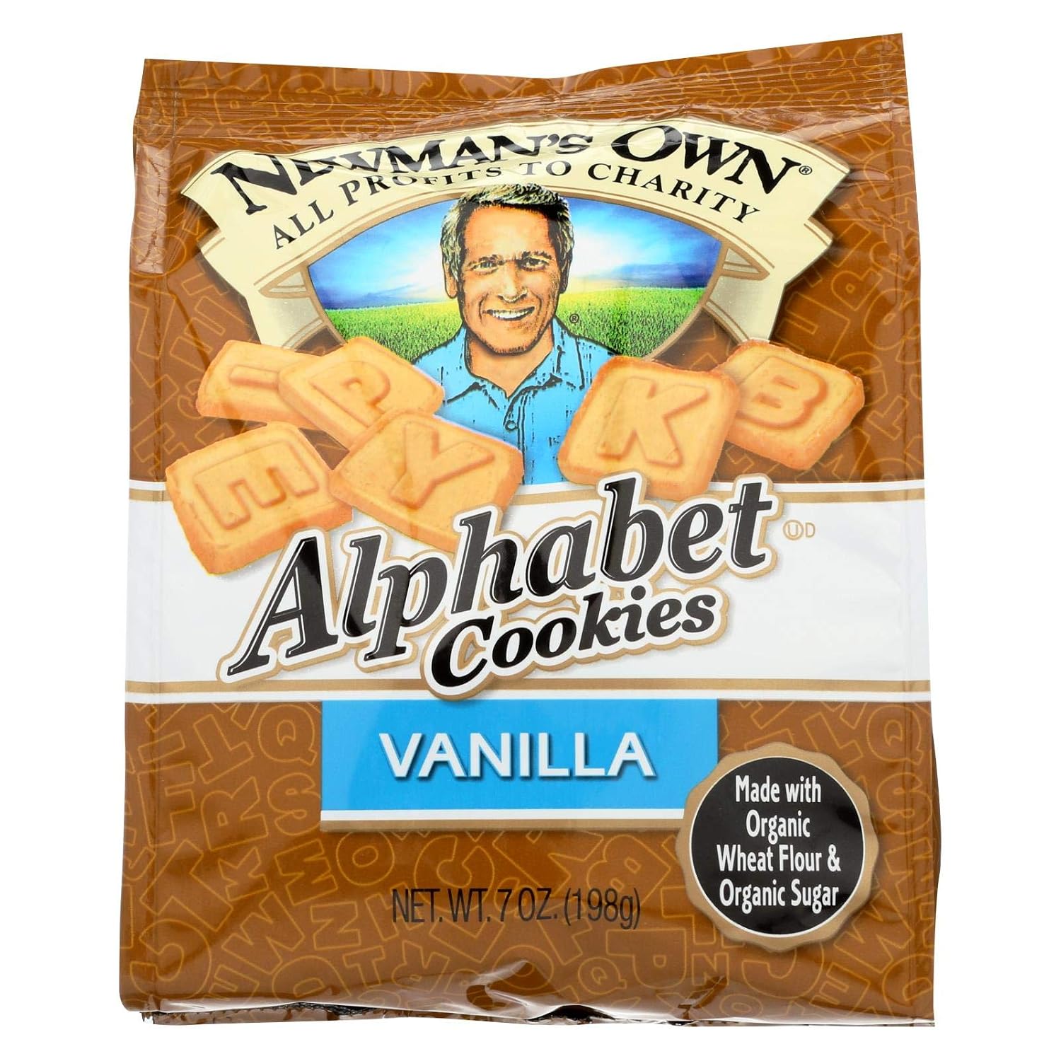 Newman's own organics vanilla alphabet cookies (757645021142)