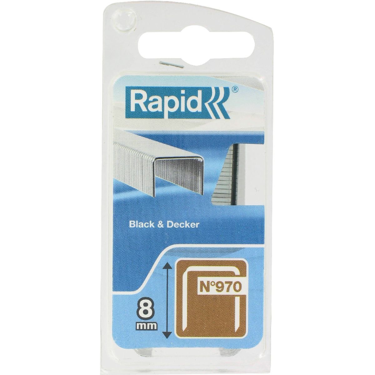 Rapid High Performance No.970 Staples, Leg Length: 8 mm, 40109550 - 1120 Pieces