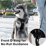 PoyPet No Pull Dog Harness Reflective Vest with 2 Leash Attachments XL Black view 3