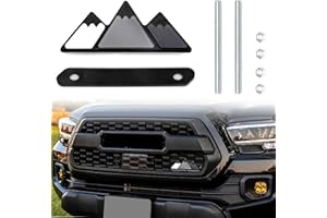 ZOUGON Tri-Color Grille Badge Emblem Decoration Fit for Tacoma 4Runner Tundra Sequoia Rav4 Highlander Accessories Car Truck Label