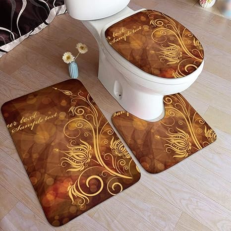 RedBeans Anti-Rutsch-Badvorleger, Flanell, Badezimmerteppich-Set