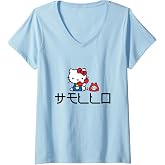 Womens Hello Kitty Japan Cute Telephone V-Neck T-Shirt Small