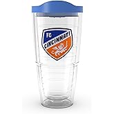 Tervis MLS FC Cincinnati - Primary Logo Made in USA Double Walled Insulated Tumbler Travel Cup Keeps Drinks Cold & Hot, 24oz, Classic