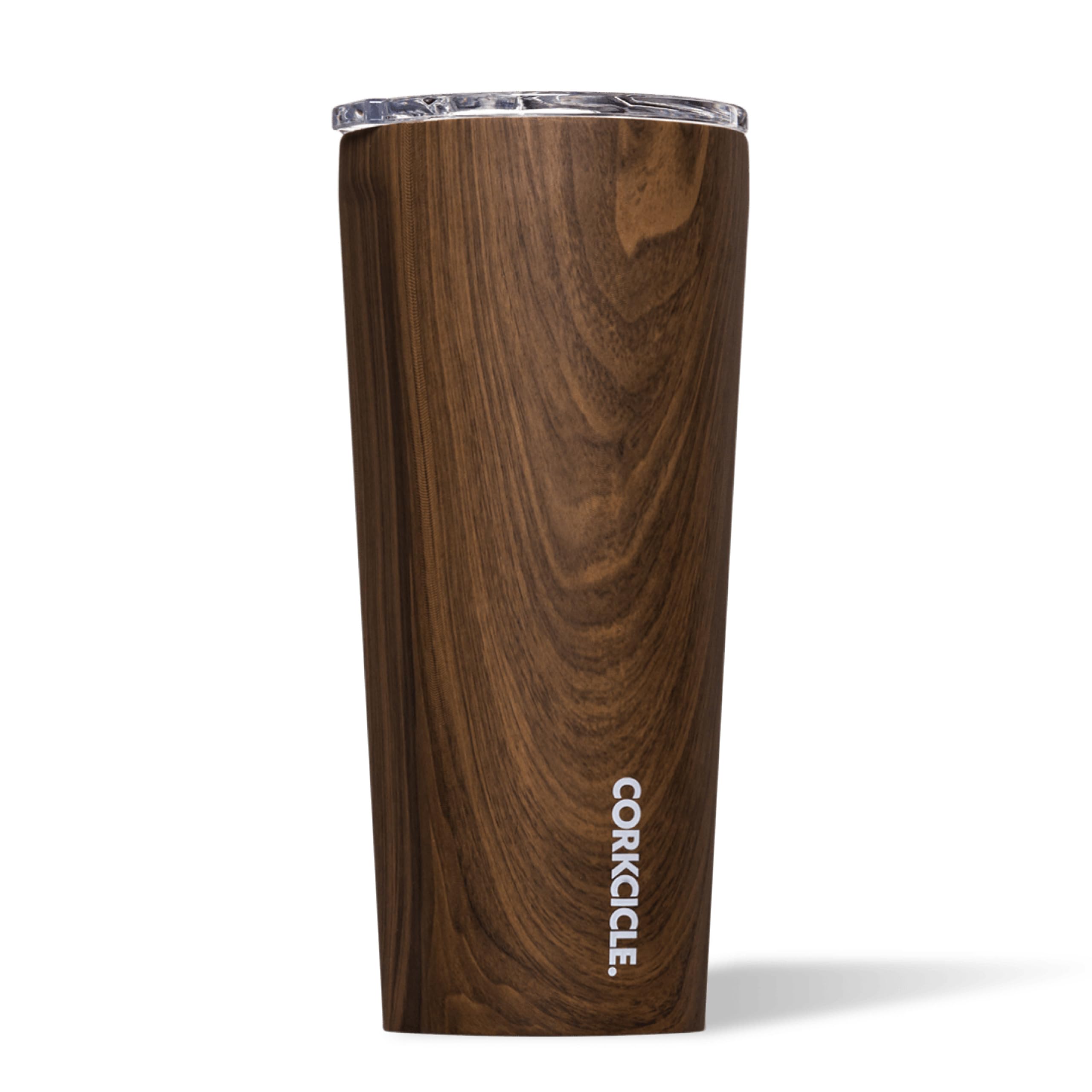 Corkcicle Tumbler - Triple Insulated Stainless Steel Travel Mug with Shatterproof Lid - Leakproof, Reusable, BPA-Free, Dishwasher Safe - Walnut Wood, 475ml/16oz