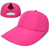 Women's Wide Brim Sun Hat with Ponytail Hole, UV Protection Criss Cross Sun Visor Hat, Lightweight & Quick-Drying Beach Cap