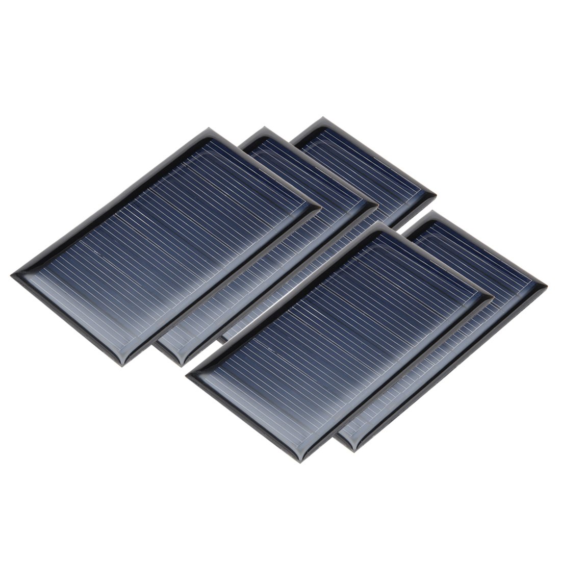 sourcingmap 5Pcs 5V 70mA Poly Mini Solar Cell Panel Module DIY for Light Toys Charger 80mm x 45mm