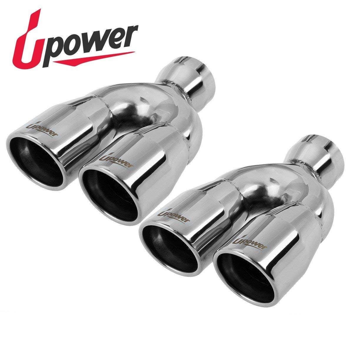 Car & Truck Exhaust Pipes & Tips Pair 2.5 inlet exhaust tip oval