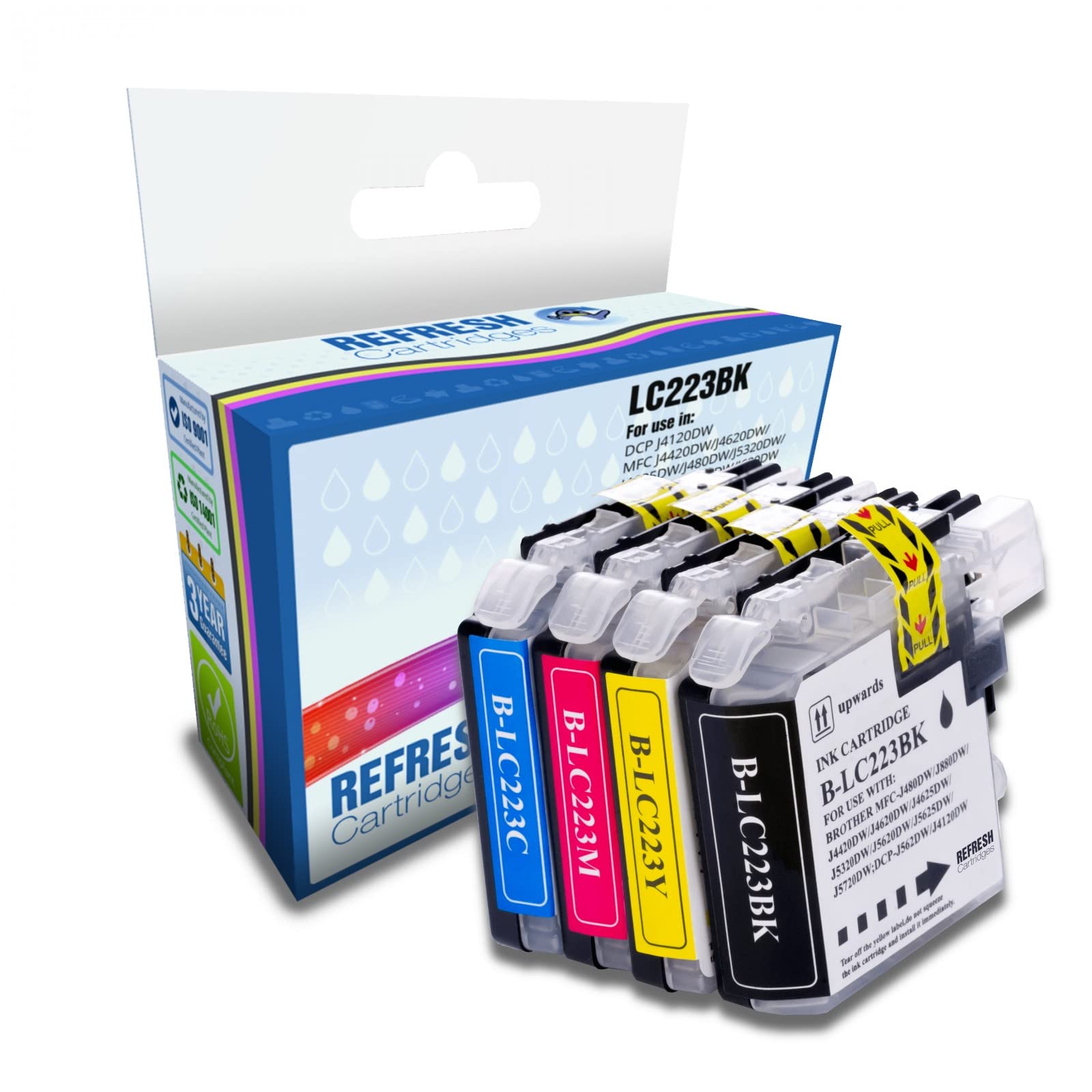 Refresh Cartridges Compatible Ink Cartridge Replacement for Brother LC-223 (Multi-Colour)