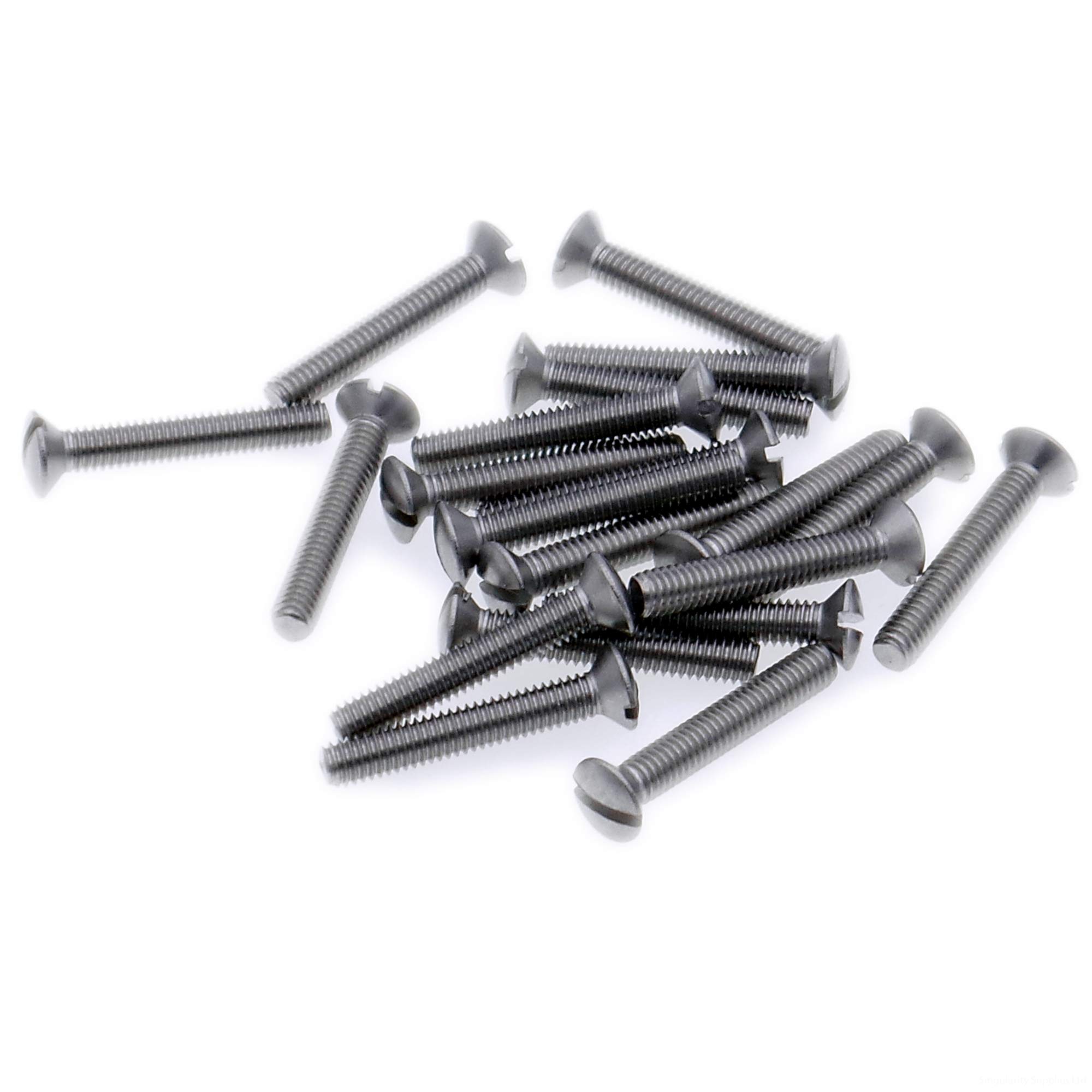 M3 (3mm x 20mm) Slot Raised Countersunk Machine Screw (Bolt) - Stainless Steel (A2) (Pack of 20)