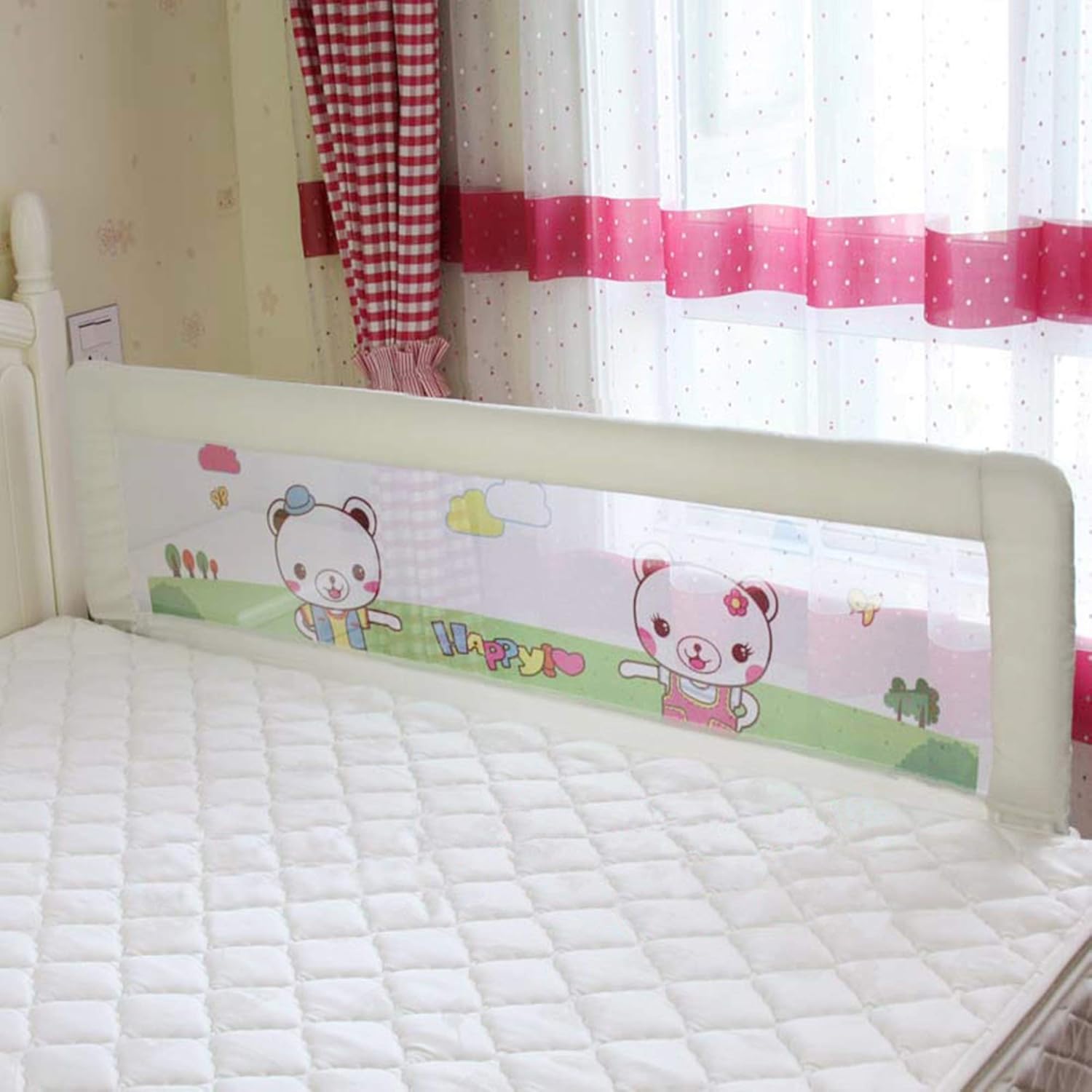 Barrera De Protección De Cama Para Niños Portátil Y Estable Para Cama
