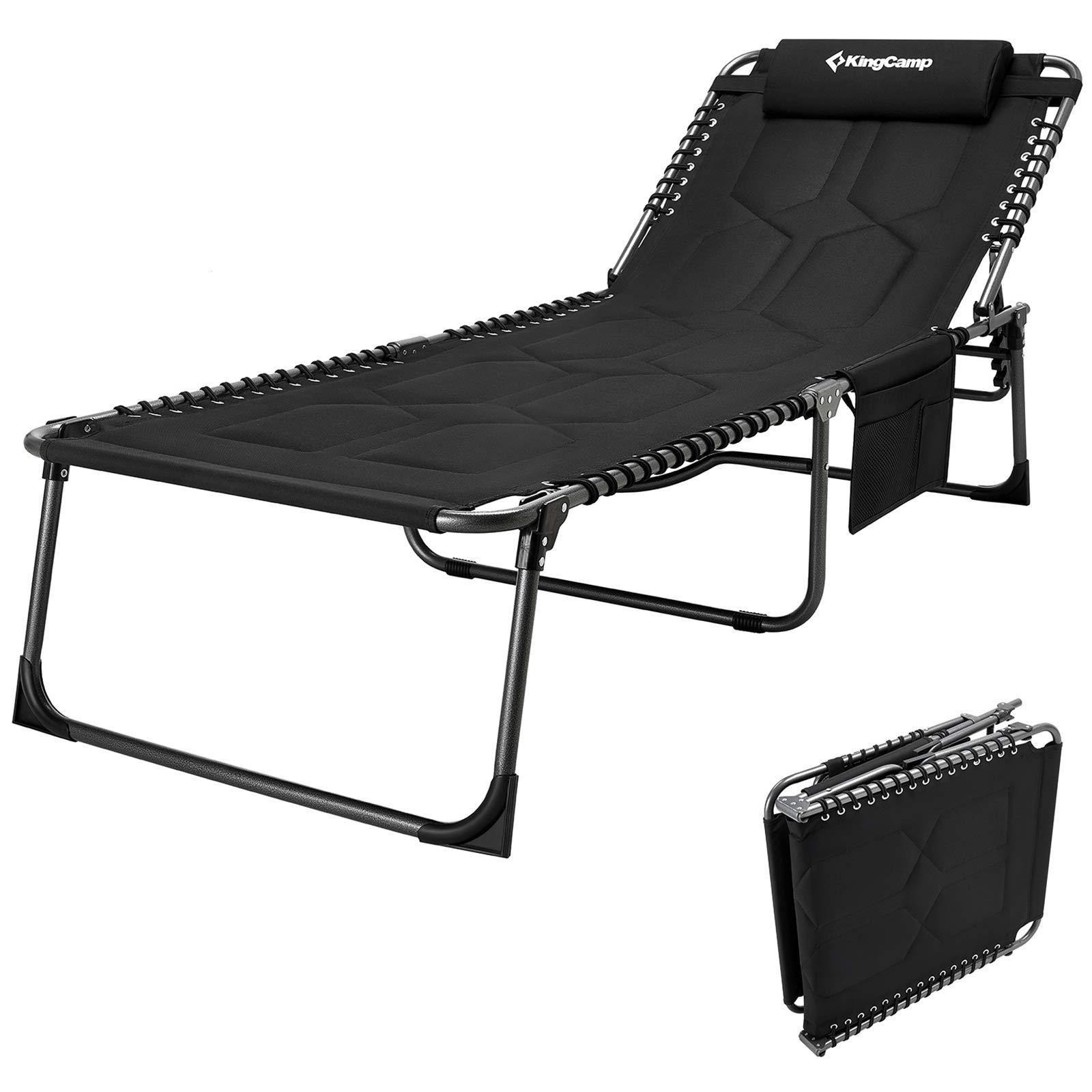 Buy KingCamp 4Fold Oversize Padded Folding Chaise Lounge Chair for