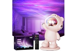 FULEN Galaxy Projector for Bedroom,Star Projector Cute Night Light, Aurora Ceiling Light, LED Lights for Bedroom Decor Aesthetic, Star Light for Teens, Pink