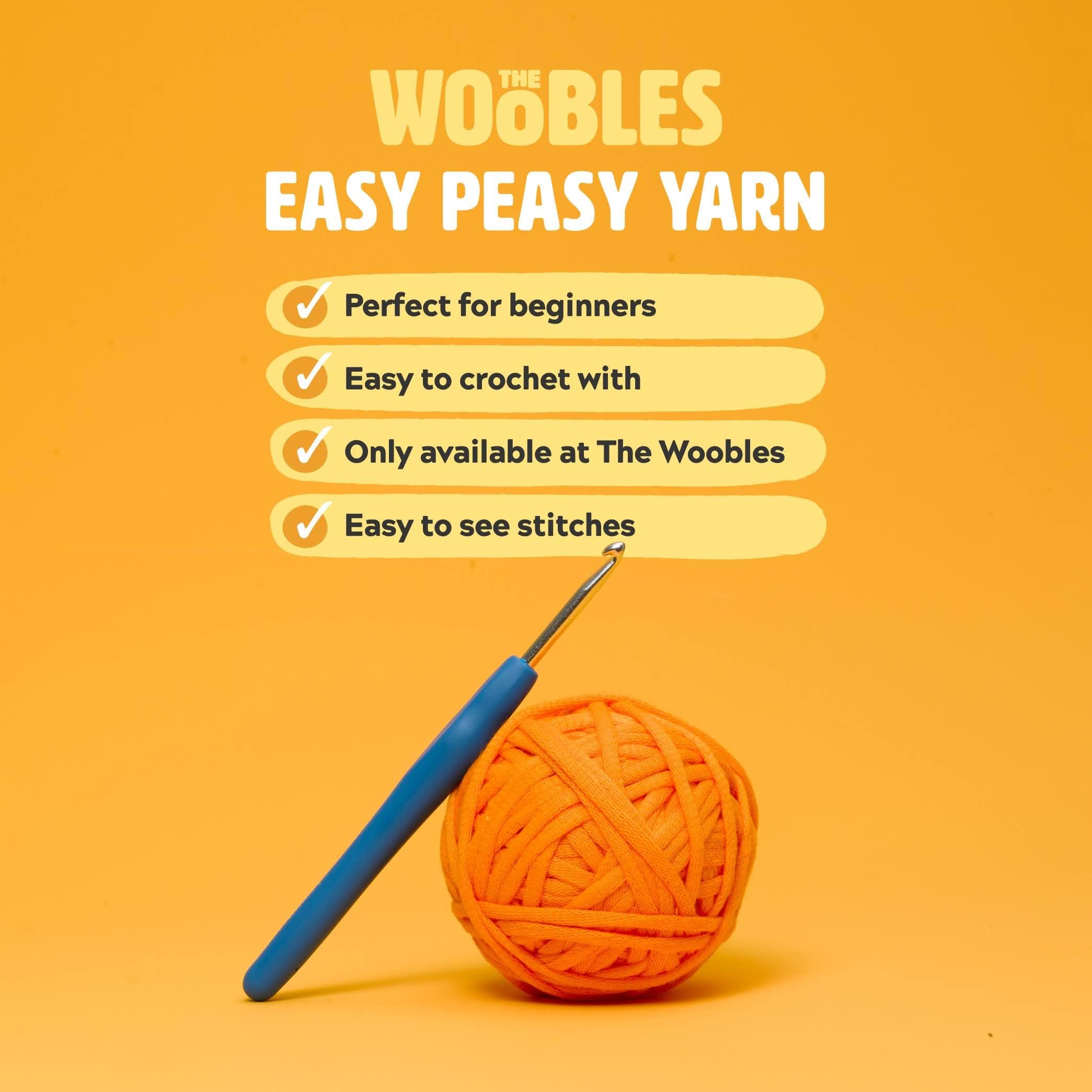 The Woobles Beginners Crochet Kit with Easy Peasy Yarn as seen on Shark Tank - with Step-by-Step Video Tutorials - Fred The Dinosaur