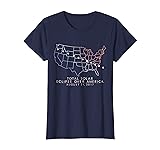 Womens Total Solar Eclipse 2017 T-Shirt Patriotic