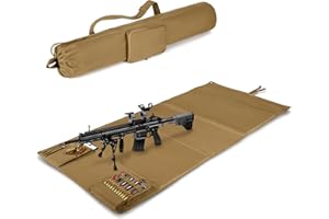 GOBUROS Shooting Mats Prone Padded, Tactical Shooting Mat with Carrying Bag，Extra Large Portable Roll Up Shooting Mat for Ran