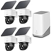 eufy Security SoloCam S340 4-Cam Kit (HomeBase S380), Solar Security Camera, Wireless Outdoor Camera, 360° Pan and Tilt Surveillance, No Blind Spots, 2.4 GHz Wi-Fi, No Monthly Fee