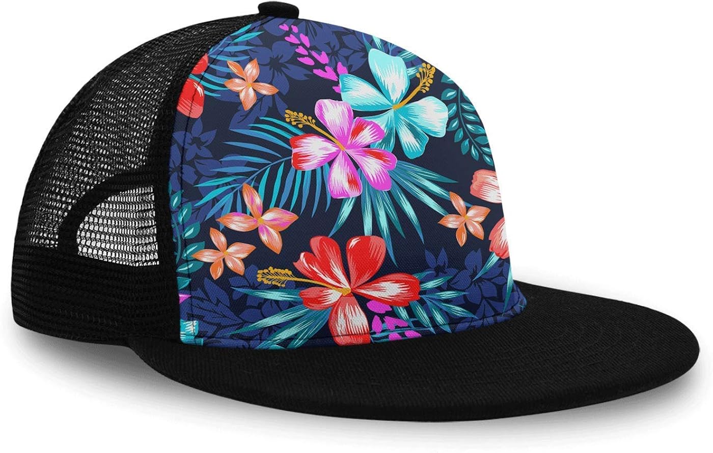 Flat Visor Snapback Hat Camo Cap 