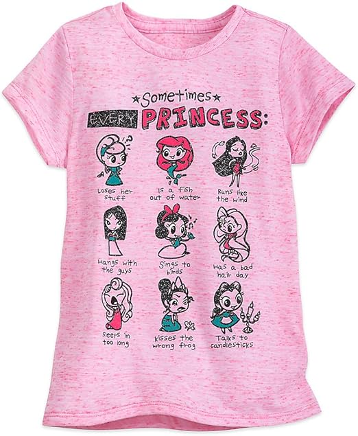 Amazon.com: Disney Princess Novelty T-Shirt for Girls Size S (5/6) Pink