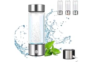 Yostyle Hydrogen Water Bottle with PEM SPE Technology, Rechargeable Hydrogen Water Bottle Generator, Portable Hydrogen Water Ionizer Machine for Home Office Travel (Silver)