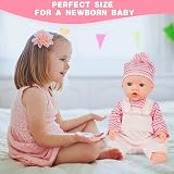 Aolso Baby Doll Clothes 14-18 Inch Overalls Coat Hanger Pink 35-45 cm view 6