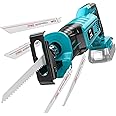 Cordless Reciprocating Saw for Makita 18V Battery,Cerycose Brushless Recipro Saw,Variable Speed 1" Stroke Length,3200 SPM,Toolless Blade Change, 4 Saw Blades for Metal/Wood/PVC Cutting Tool Only