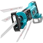 Cerycose Cordless Reciprocating Saw Compatible with Makita 18V Battery, Brushless Recipro Saw Variable Speed 1 Inch Stroke Le