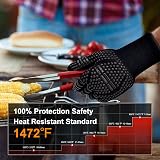 Flintronic Heat Resistant Grill Gloves 1472°F/800°C Five-Finger view 3
