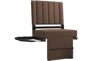 Besunbar Stadium Seat for Bleachers with Back Support and Wide Padded Cushion Stadium Chair, Includes Shoulder Strap and Cup Holder
