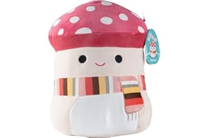 Squishmallows 10" Malcolm The Mushroom Plush - Officially Licensed Kellytoy- Collectible Soft & Squishy Winter Mushroom Stuffed Animal Toy - Add to Your Squad - Gift for Kids, Girls & Boys - 10 Inch