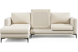 Nolan Interior Magic Sofa Cover - Wheat Pet-Proof Sofa Seat Cover - Small, Ivory Beige - Easy Installation, Stain Resistant, Machine Washable, Stretchy Covers for Sectional Couches and Sofas
