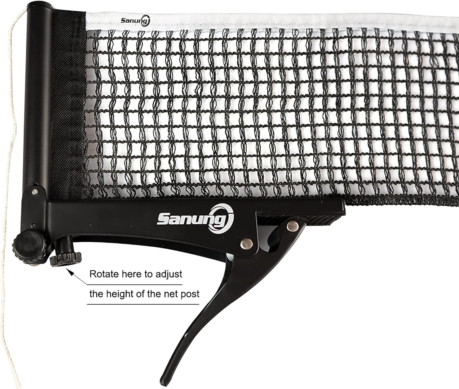 Sanung S506 Table Tennis Net and Post Set, Foldable Ping Pong Screw On Clamp Net Adjustable Post Set with Bead Chains Measuring Net Ruler for Any Standard Table Easy to Set up : Sports & Outdoors