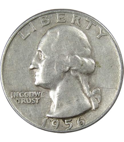 1957 Washington Quarter Circulated Silver 25c Coin Collectible at