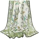 ANDANTINO 100% Pure Mulberry Silk Scarf 35" Large Square Lightweight Headscarf –Women’s Hair Wraps-With Gift Packed