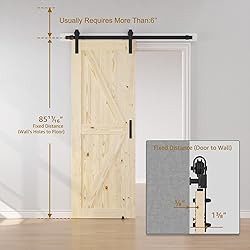 SMARTSTANDARD 30in x 84in Sliding Barn Door with
