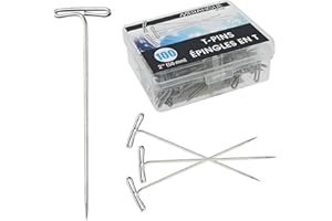 Merangue T-Pins, 2-Inch, 100 Pack, Silver (1022-3011-00-000)