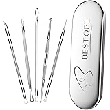 Blackhead Remover Pimple Popper Tool Kit Comedone Acne Blackhead Extractor Tool for Nose, Blemish Whitehead Extraction Kit,St