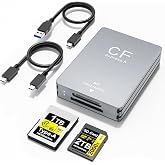 10Gbps CFexpress Type A &amp; SD Card Reader USB C &amp; USB A 2-in-1 | Dual Slot Memory Card Reader,USB C to USB C/A Cable,Plug&amp;Play,Compact and portable,compatible with Windows/Mac/Linux/Android