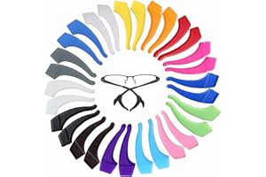 MOLDERP Glasses Ear Grip - 20 pairs Kids and Adults Sport Eyeglass Strap Holder, Eyewear Retainer, Silicone Anti Slip Holder For Glasses, Eyeglass Temple Tip (Multicolored1)
