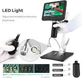 Andonstar AD246-M Digital Microscope 3 Lens Soldering Coin Biological 1080P 7" view 5