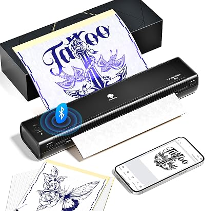 Phomemo TP81 Upgraded Tattoo Stencil Printer Bluetooth 10 Sheets Paper