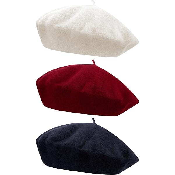 AIYUE Women Men French Beret Wool Warm Beanie Hat Solid  display picture 1