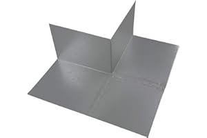 FLASHING KINGS Roof Corner Flashing for Inside & Outside Corners - Soldered Galvanized Steel for Superior Roof Waterproofing - Roof-to-Wall Flashing System (1, Right Outside Corner 4-6/12 Pitch)