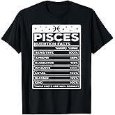 Pisces Nutritional Style Zodiac Design, Pisces T-Shirt