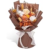Rosaura Preserved Flowers Bouquets, Flowers for Delivery Prime, Forever Roses Bouquets Valentine's Day, Mother's Day, Christmas, Birthday Gifts (Brown)