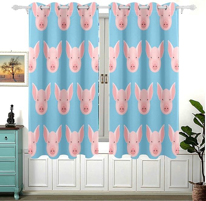 Cortina Opaca para Dormitorio de 2 Paneles, Cortina para Dormitorio de